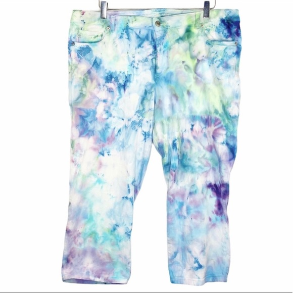 Michael Kors Denim - MICHEAL KORS custom marble tie dye crop pants 18W